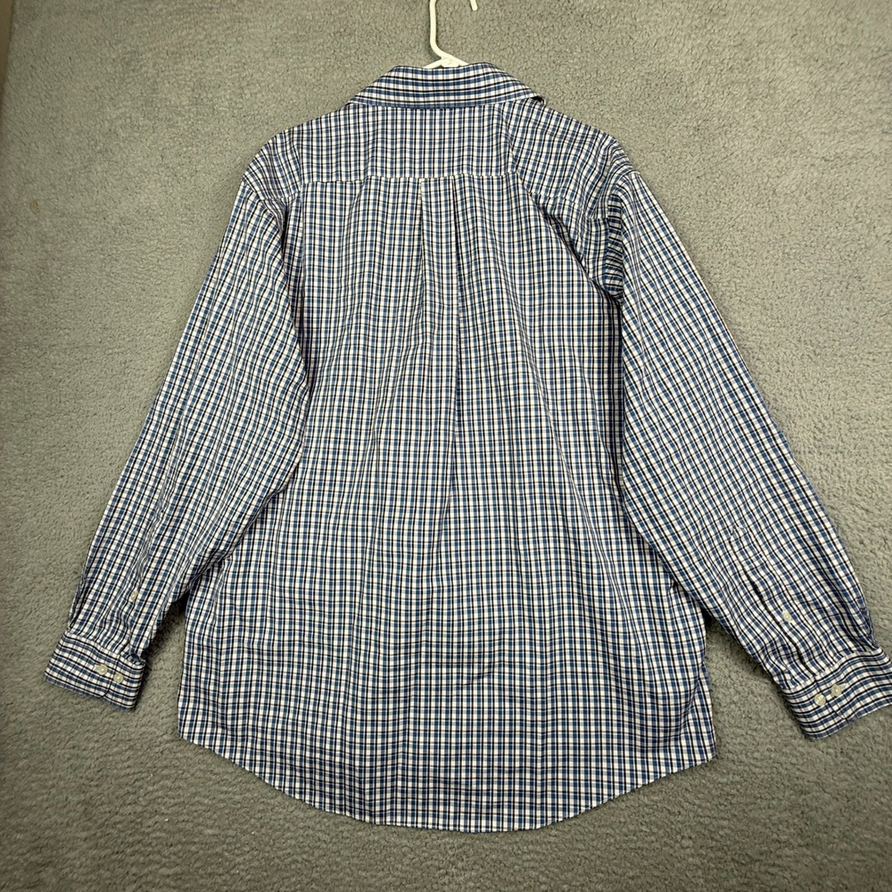 Brooks Brothers Mens‎ Regular Fit Non Iron Cotton Check Dress Shirt Large - Picture 8 of 9